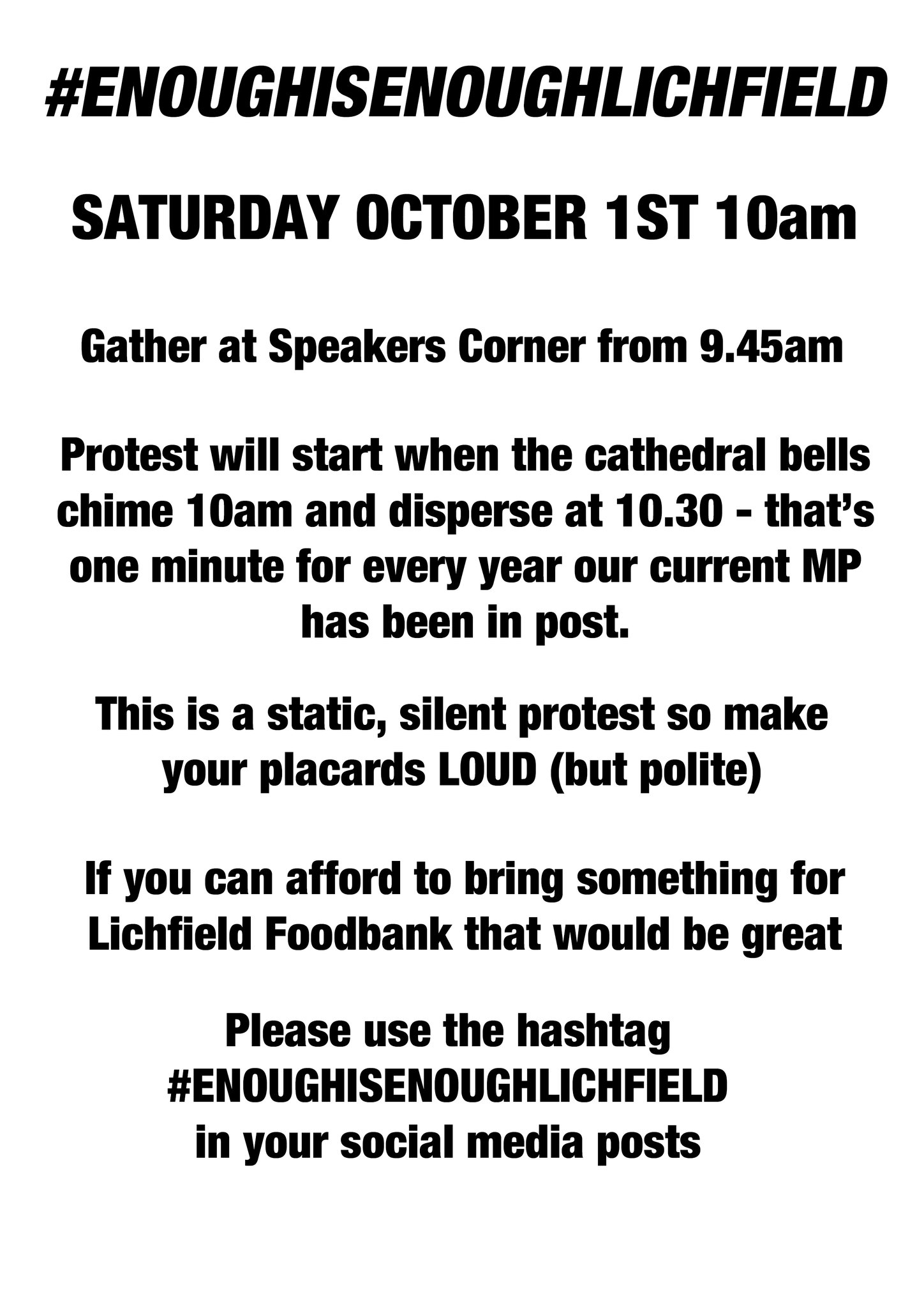 Enoughisenoughlichfield Protest Tomorrow 10 Am Ian Shires 5192